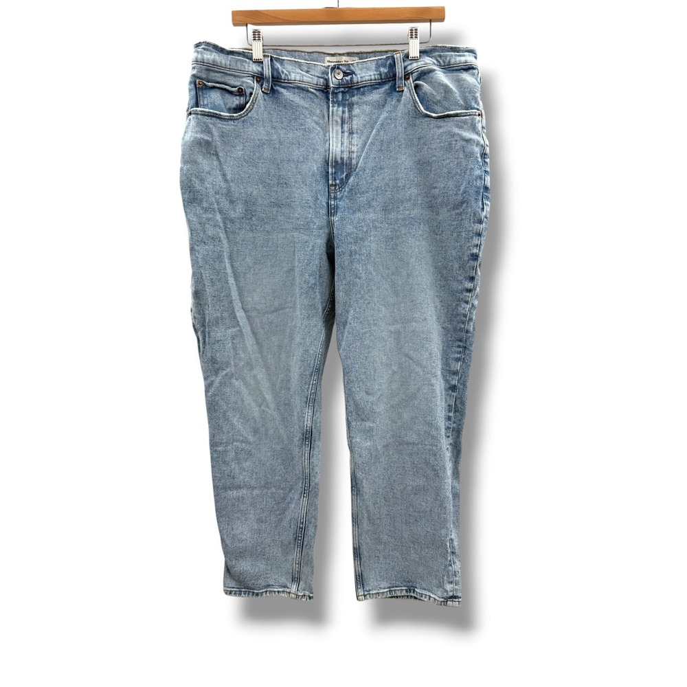 Abercrombie & Fitch Curve Love Ultra High Rise Ankle‎ Straight Jeans Womens 18R